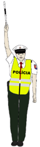 Ak policajt pri riadení cestnej premávky dáva tento pokyn, znamená to